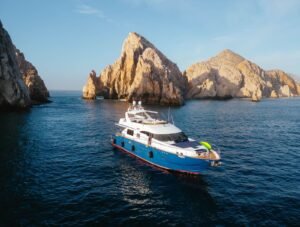 yacht charters in cabo with luxury yacht and scenic coastline
