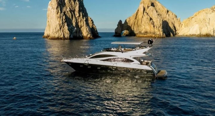 luxury 75 ft yacht charter cruising on open sea